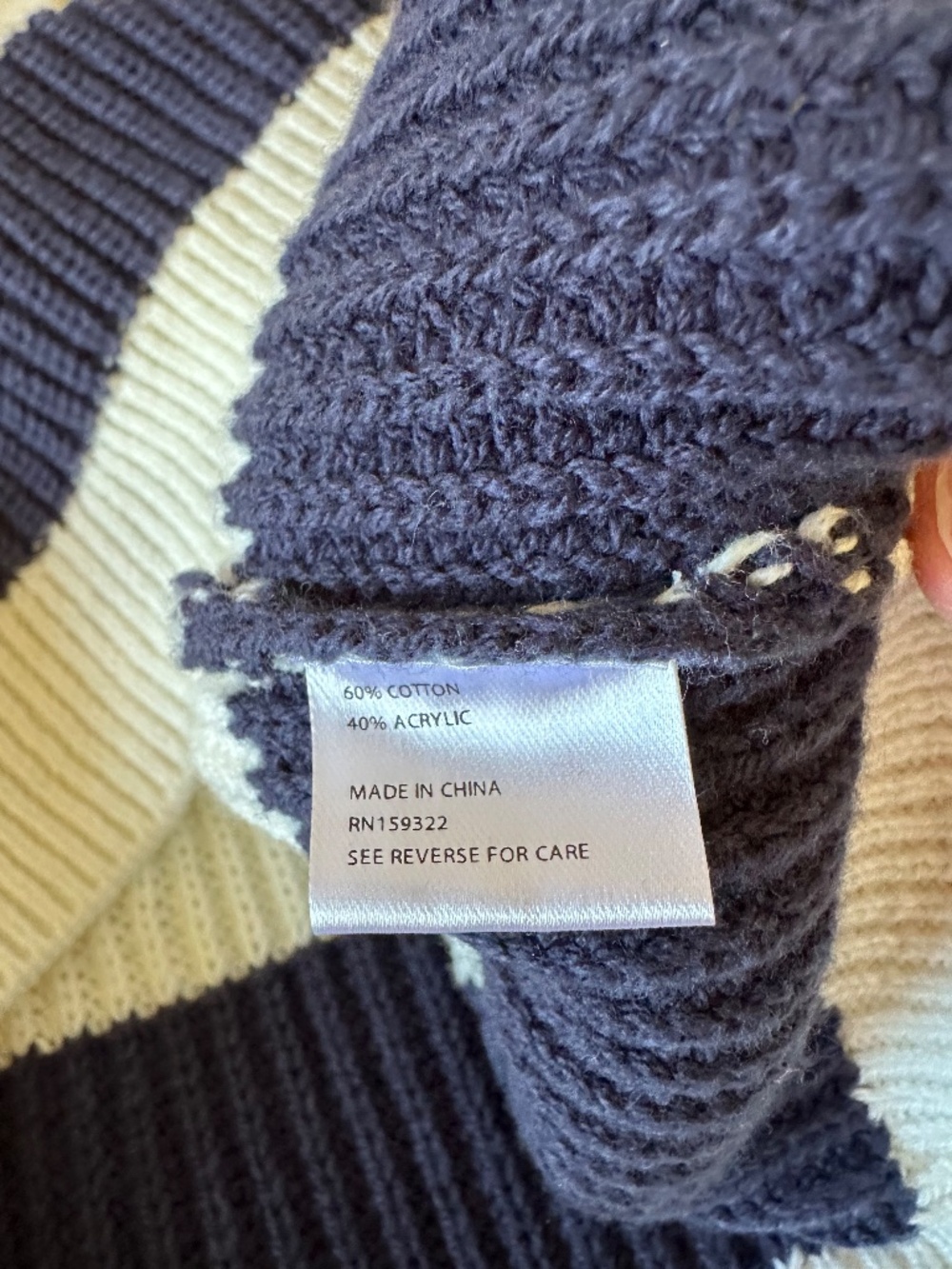 Central Park West NWT Sleeveless Hooded Stripe Button Front Sweater | Size Large - Picture 7 of 7